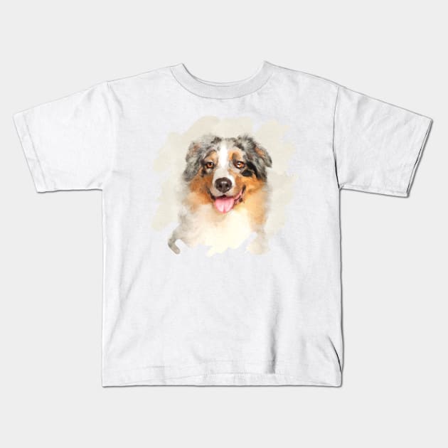 Australian Shepherd Kids T-Shirt by Nartissima